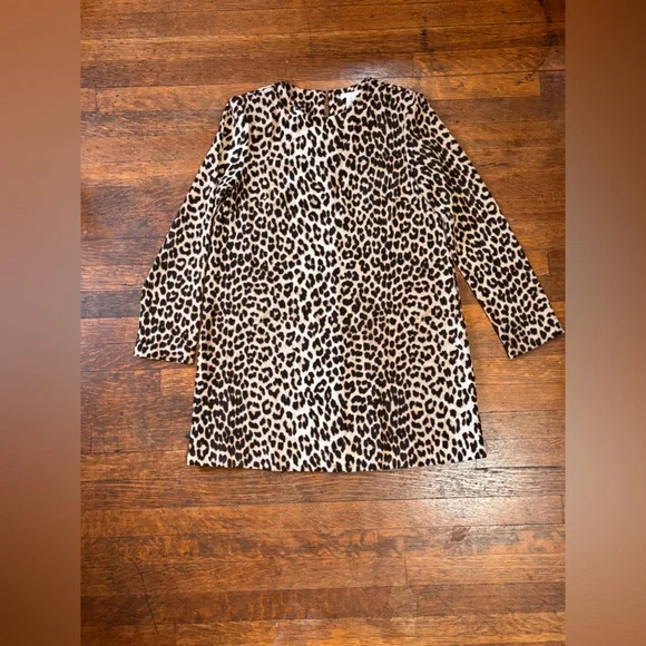 H&M Leopard Print Relaxed Fit Dress Size Small - Picture 5 of 6